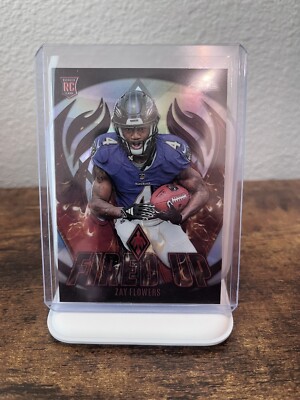 2023 Panini Phoenix Fired Up Silver Holo Zay Flowers FU-16 RC Ravens SP SSP