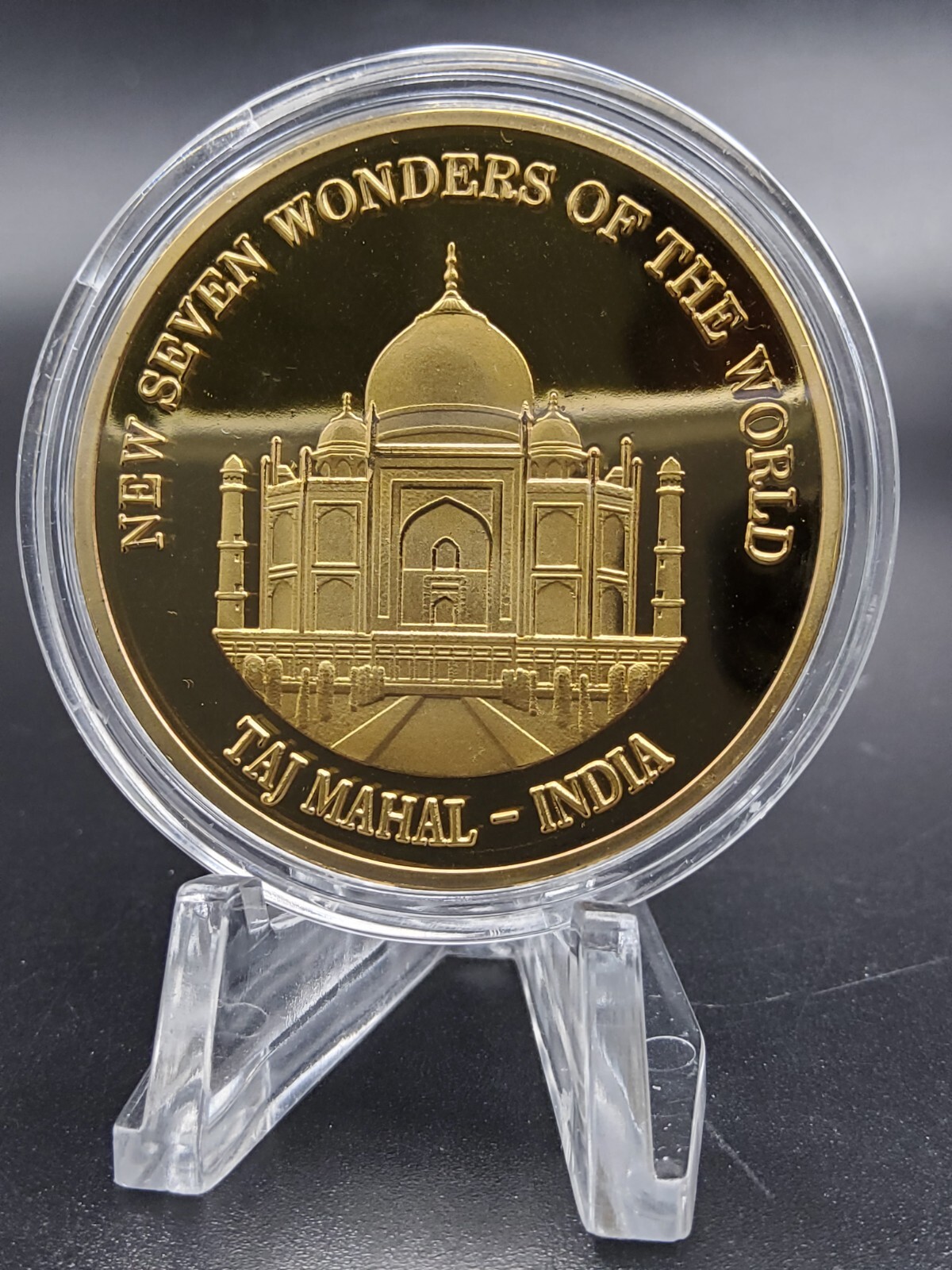 NEW SEVEN WONDERS IN THE WORLD GOLDEN COIN ~ TAJ MAHAL