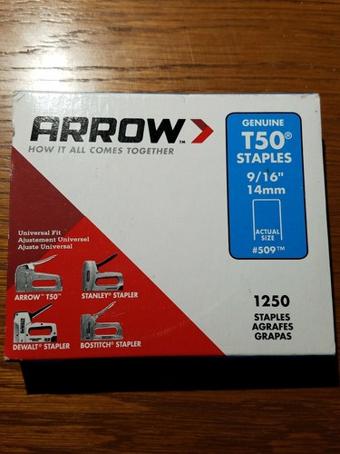 Pack of 4 Genuine Arrow Staples T50  9/16