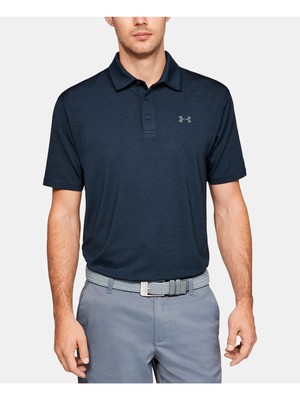

UNDER ARMOUR Mens Playoff Navy Heather Влагоотводящая футболка-поло, 1327037