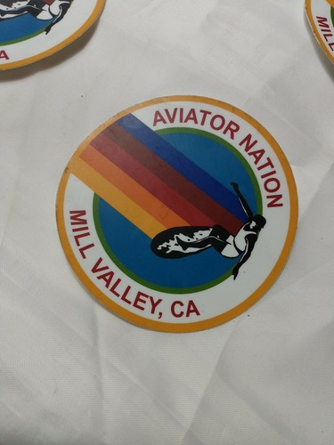 single Aviator Nation Mill Valley CA New Circular Vinyl Sticker Decal  Unstuck