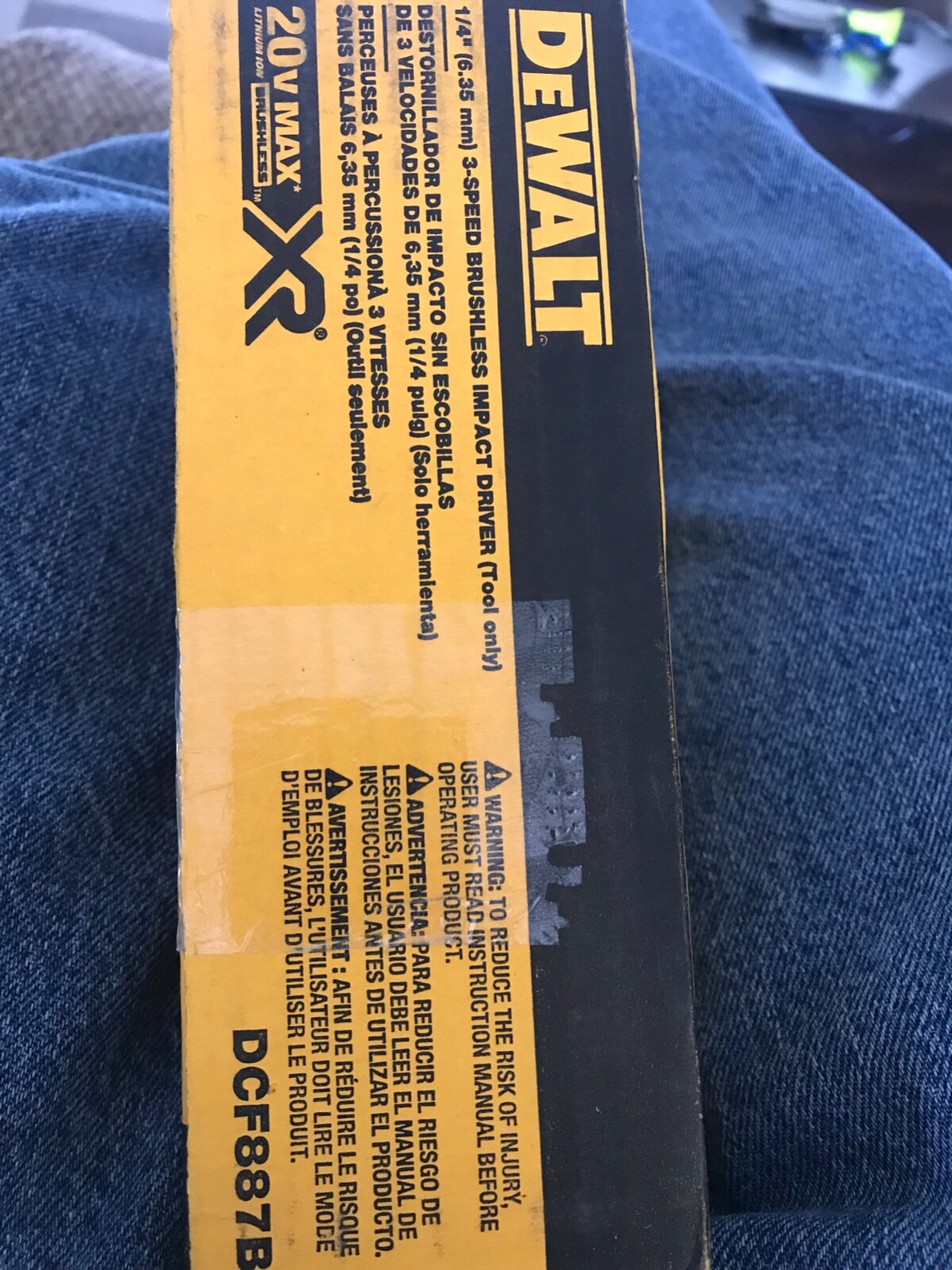 20v DEWALT 20 Volt 1/4 3 Speed Lithium Ion Impact Driver Tool (only) DCF887B