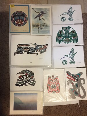 Lot of Canadian Art 6'' x 9'' Cards Joe Wilson, Bill Reid, Jim Gilbert, Stan Hunt+