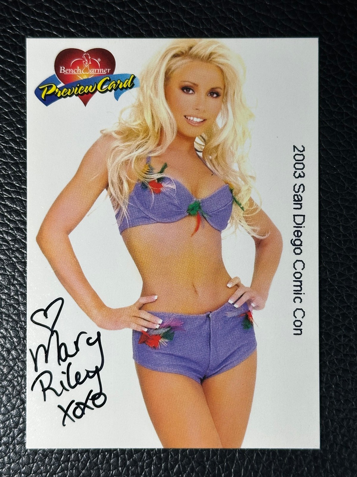 2002 Bench Warmer Preview Card Mary Riley Auto Autograph