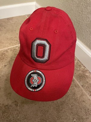 NWT! RED OHIO STATE UNIVERSITY BUCKEYES 3D LOGO CURVED BILL ADJUSTABLE HAT CAP