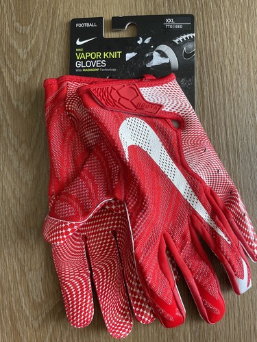 Nike Vapor Knit Football Receiver Gloves Red/White Men's