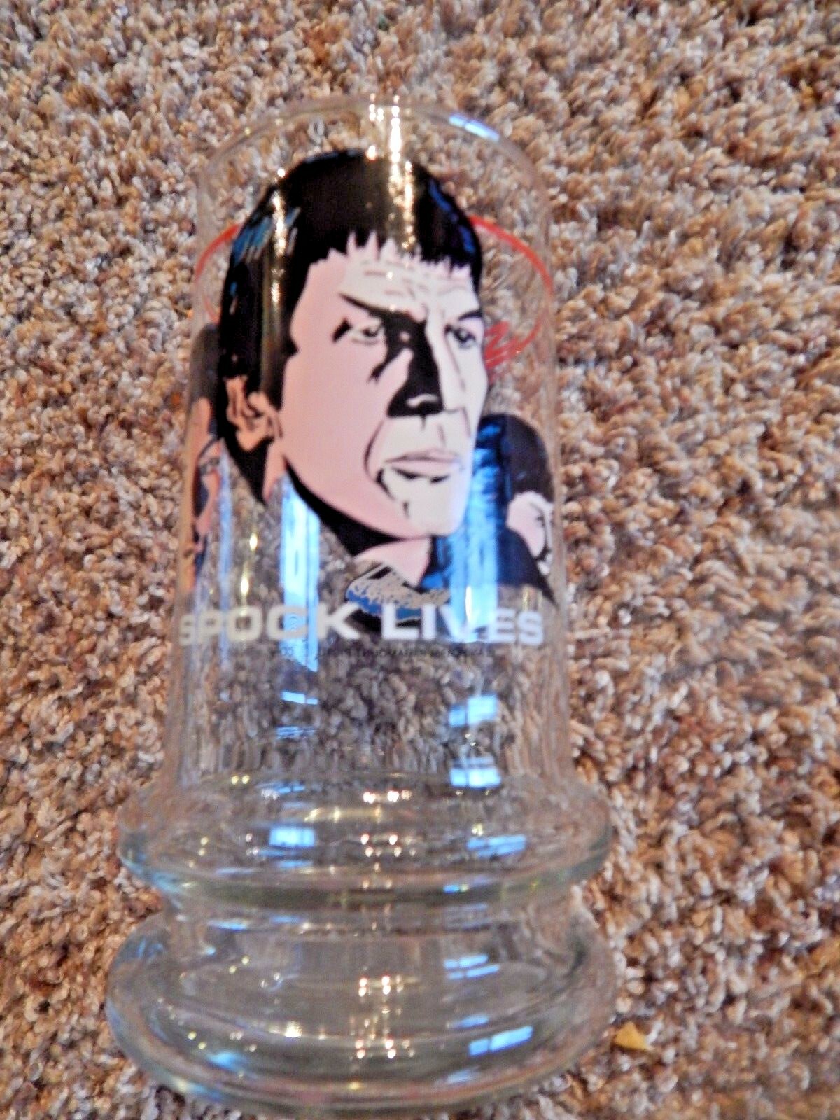 1984 Star Trek III SPOCK LIVES and ENTERPRIZE DESTROYED Glass Taco Bell