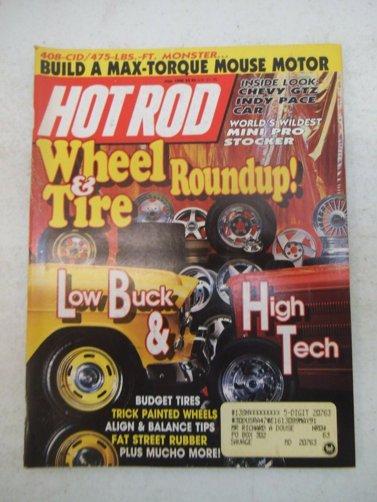 HOT ROD MAGAZINE MAY 1990 WHEEL & TIRE ISSUE CHEVY GTZ INDY