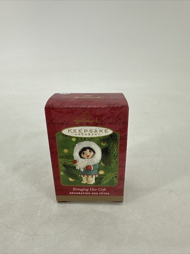 2000 Hallmark Keepsake Bringing Her Gift Ornament Christmas Eskimo Snowflake NEW