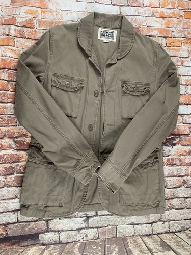 Wiskunde elke keer in verlegenheid gebracht Converse One Star Utility Jacket Womens S Sm Olive Military Button Up Cargo  Coat | eBay