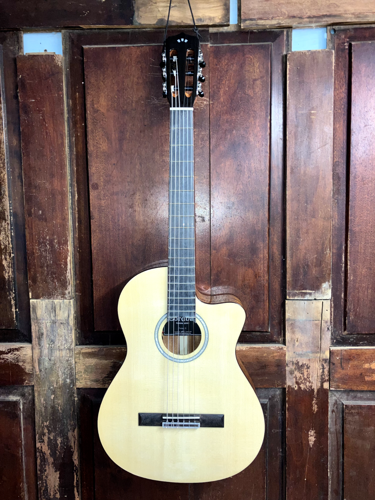 Cordoba Fusion 5 Cutaway Classical Nylon String Electric Acoustic Guitar Natural