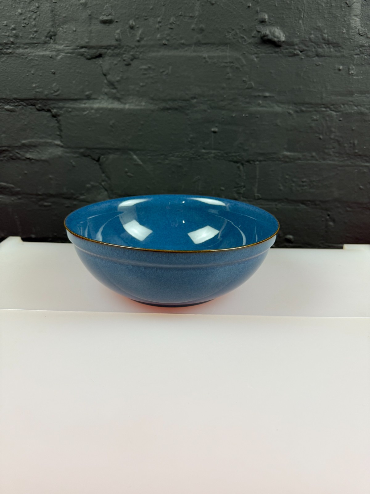 Denby Boston Blue Fruit / Salad / Vegetable Serving Bowl 9.25" Wide x 3.25" High