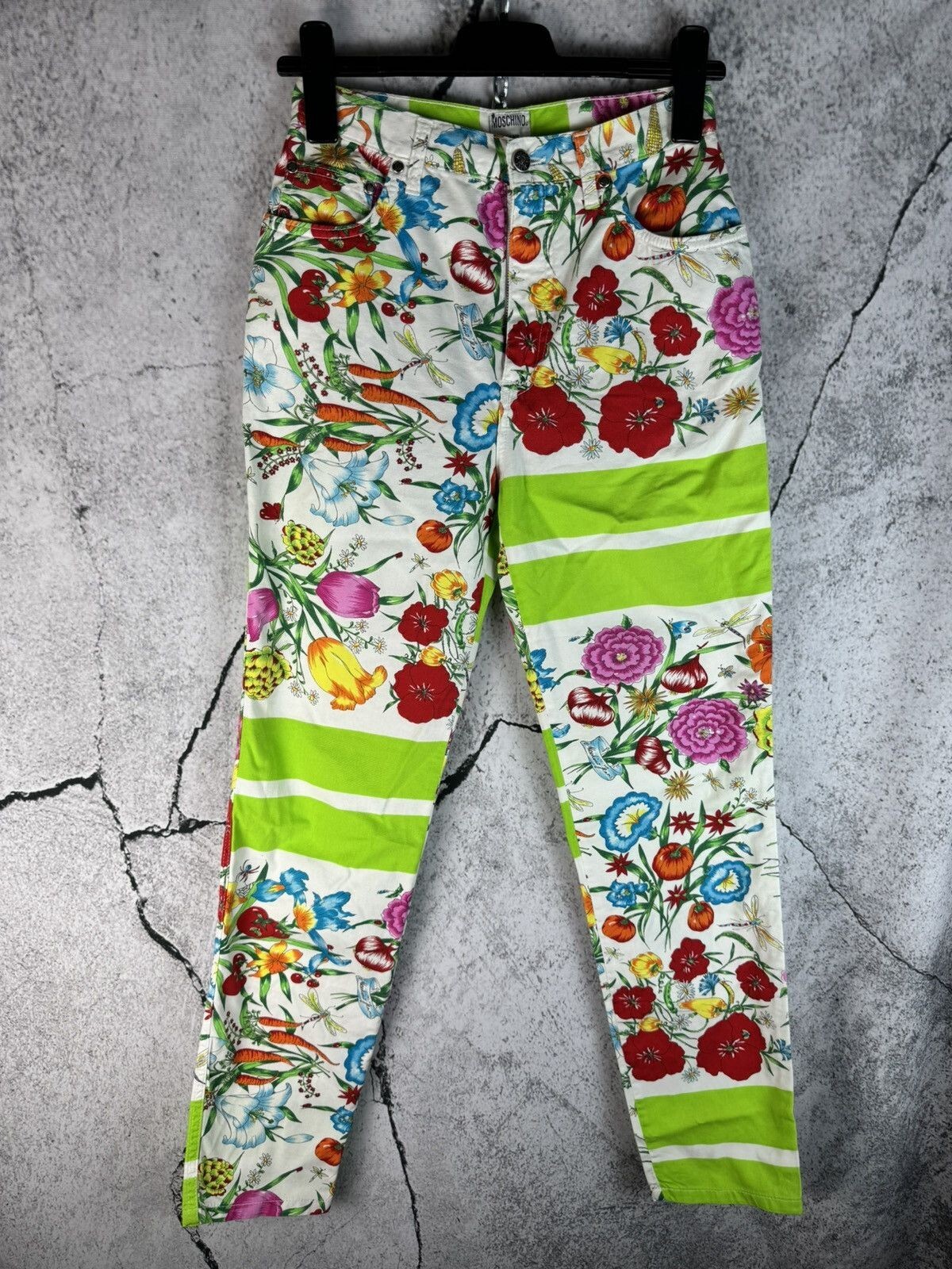 Vintage Y2K MOSCHINO Luxury Abstract Art Style Pants Casual