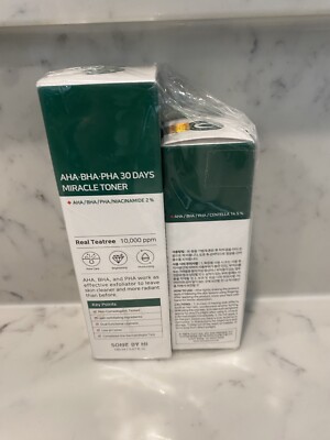 SOME BY MI AHA/BHA/PHA MIRACLE SERUM & MIRACLE TONER NEW & SEALED