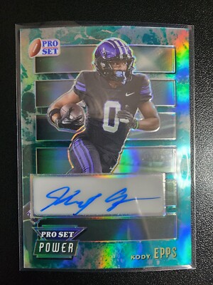 KODY EPPS 2024 Leaf Pro Set Metal WATER Auto #1/1 BYU COUGARS WR