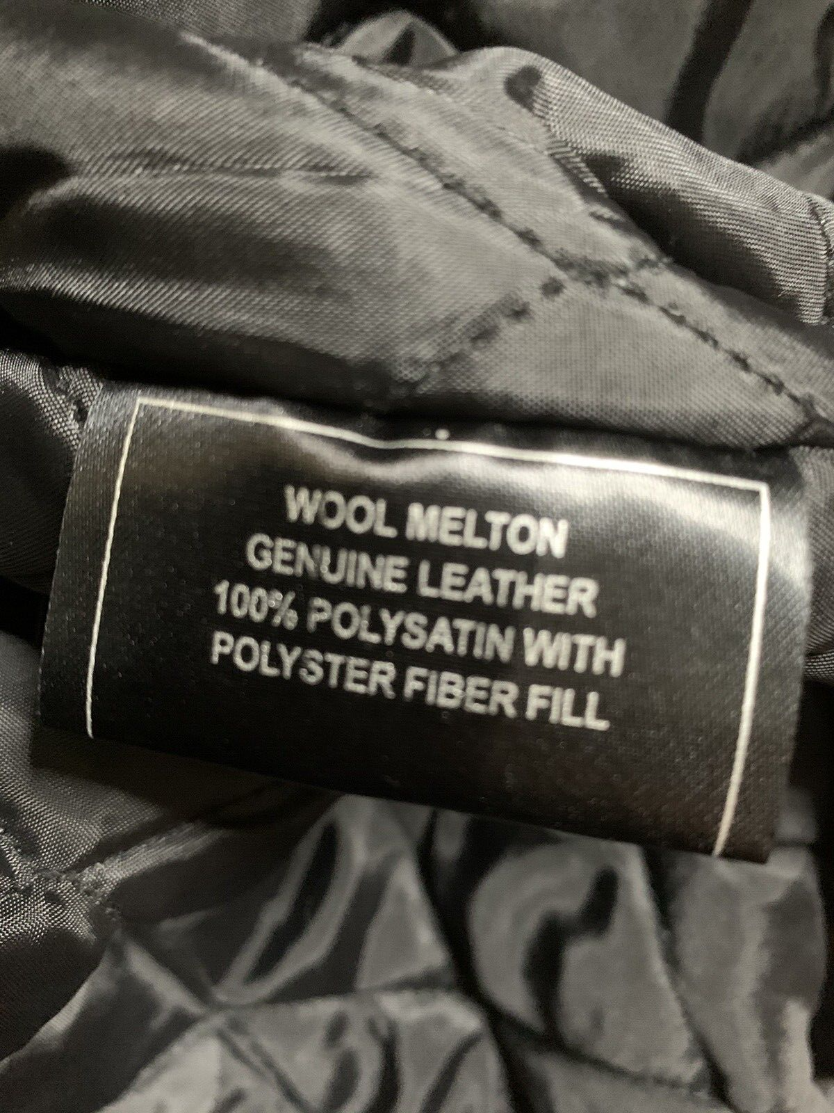 Pre-owned Warner Bros Warner Brothers Deadstock Blue Wool/leather Letterman Jacket Size Medium