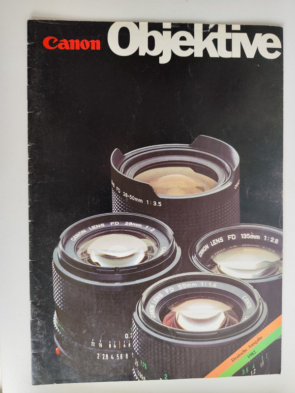 Prospekt Canon Objektive  Japan 1982