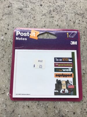 NOS 1996 Dilbert 3M Post-it Notes - You Can Never Be Too Good Looking Fast Ship