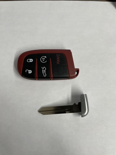 DODGE CHRYSLER JEEP SRT RED KEY SHELL 5 BUTTON WITH LOGO