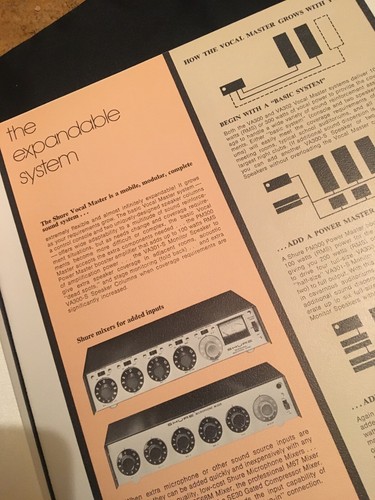 Vintage 1973 Shure Bros. Inc Vocal Master Manufacturers Brochure
