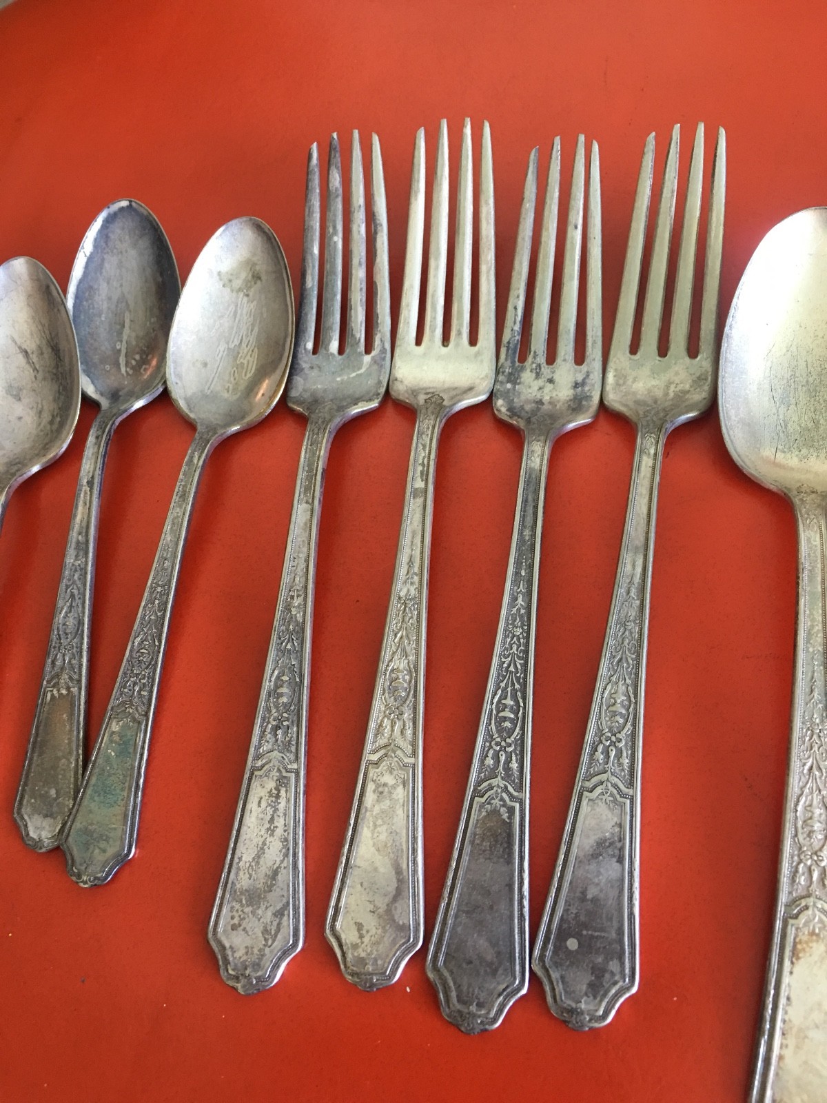 Antique 15pcs  1847 Rogers Bros Flatware