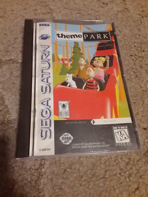 Theme Park for Sega Saturn CIB with Manual Longbox Tested Game