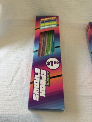 One  Pack of 7-Eleven Limited Edition Slurpee Spoon Straws 4 Straws 2022