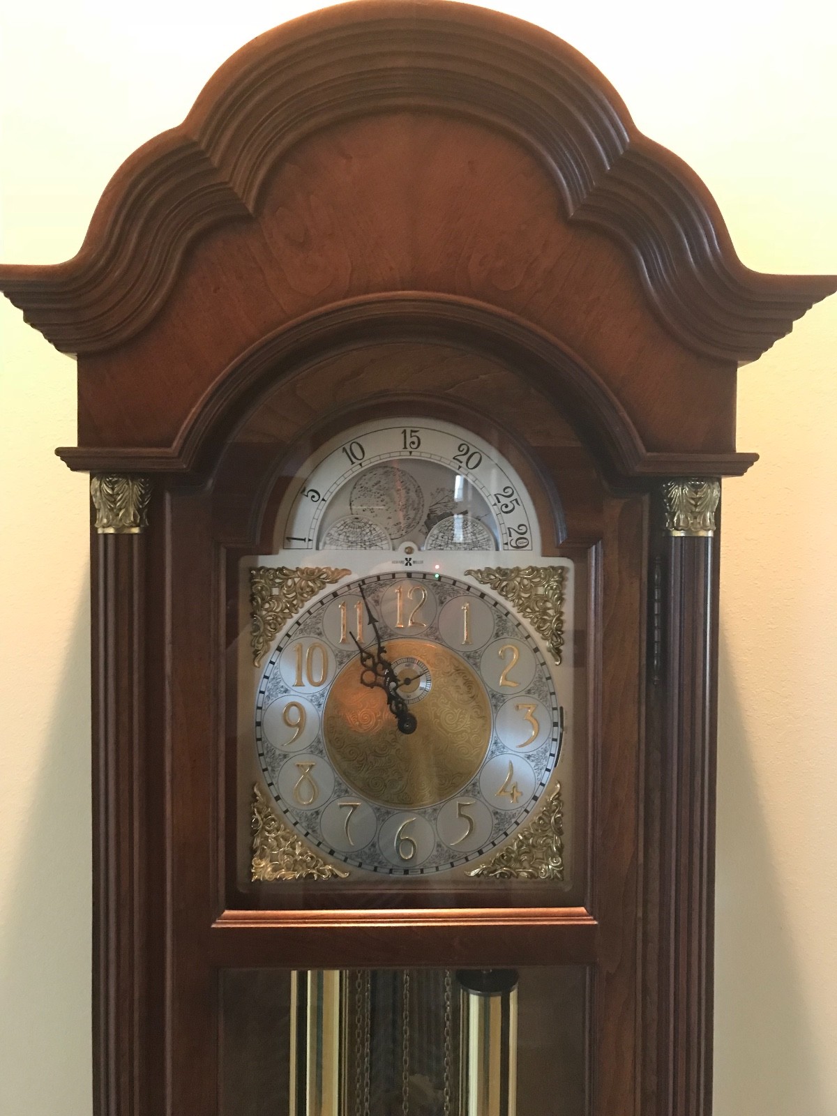 Howard Miller 610-292  Grandfather Floor Clock - Windsor Cherry
