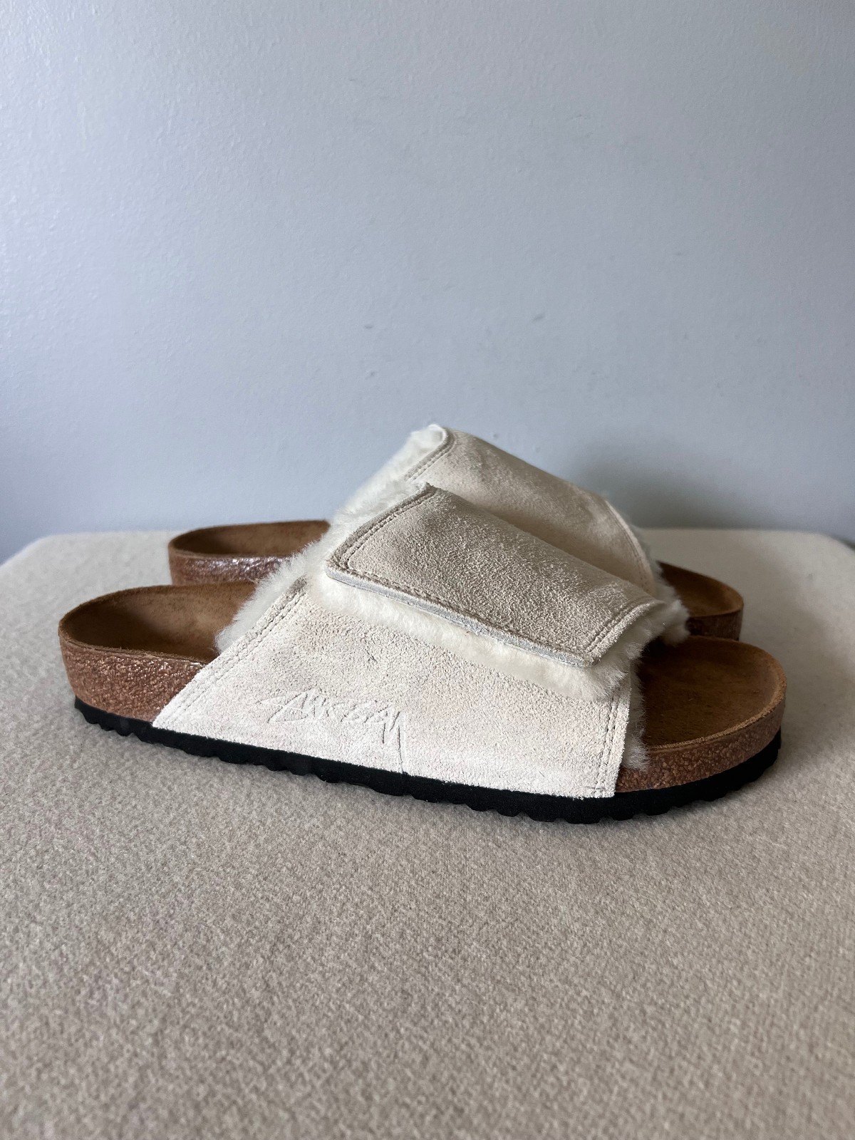 Stussy x Birkenstock Solana Sandals - Size 43 - Bone White
