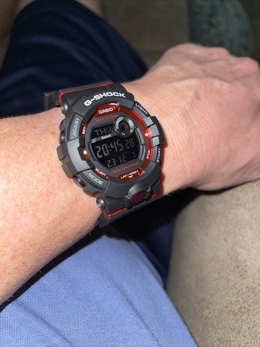 Casio G-Shock Digital Bluetooth Watch Black / Red Resin GBD
