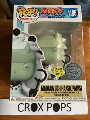 MADARA UCHIHA GLOW 1196 Naruto Shippuden Funko Pop Vinyl New in Mint Box + P/P