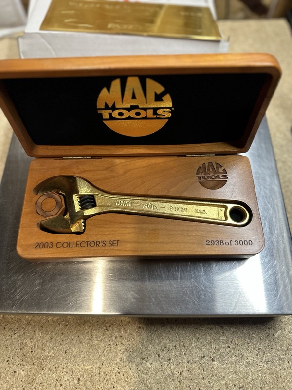 2003 Mac Tools Limited Edition 24k Gold Plated Crescent Wrench