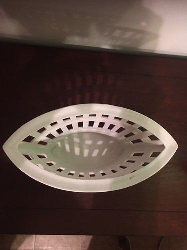 Vintage Ardalt Flores Imperio Spain Porcelain Basket White Gold Appx.9x4.5 Inch