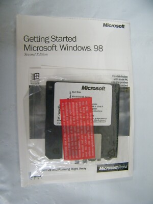 NEW Microsoft Windows 98 2nd Edition CD, Disk, Manual & Cert Of Authenticity