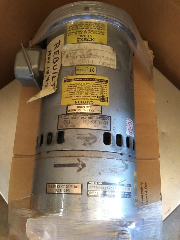 Ge 5k48mg653a Ac Motor *gast 1022v114g272x Vacuum Pump