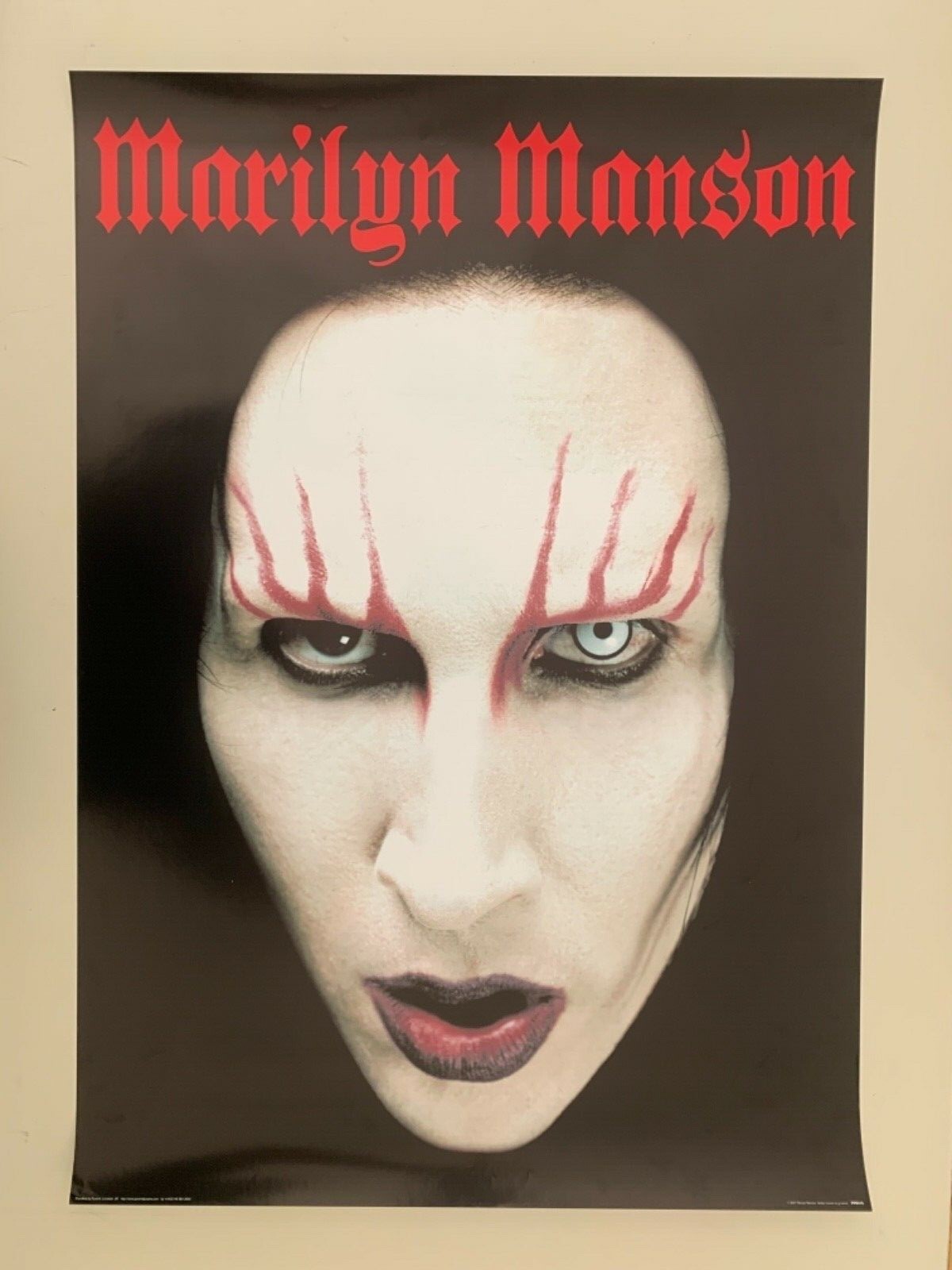 Marilyn manson ポスター MARILYN MANSON,AUTHENTIC LICENSED 2001 POSTER | eBay