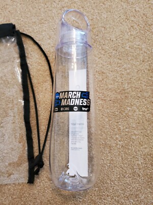 H2Go Marino NCAA Tournament CBS TNT TBS 24oz Water Bottle & Clear Bag Rare New