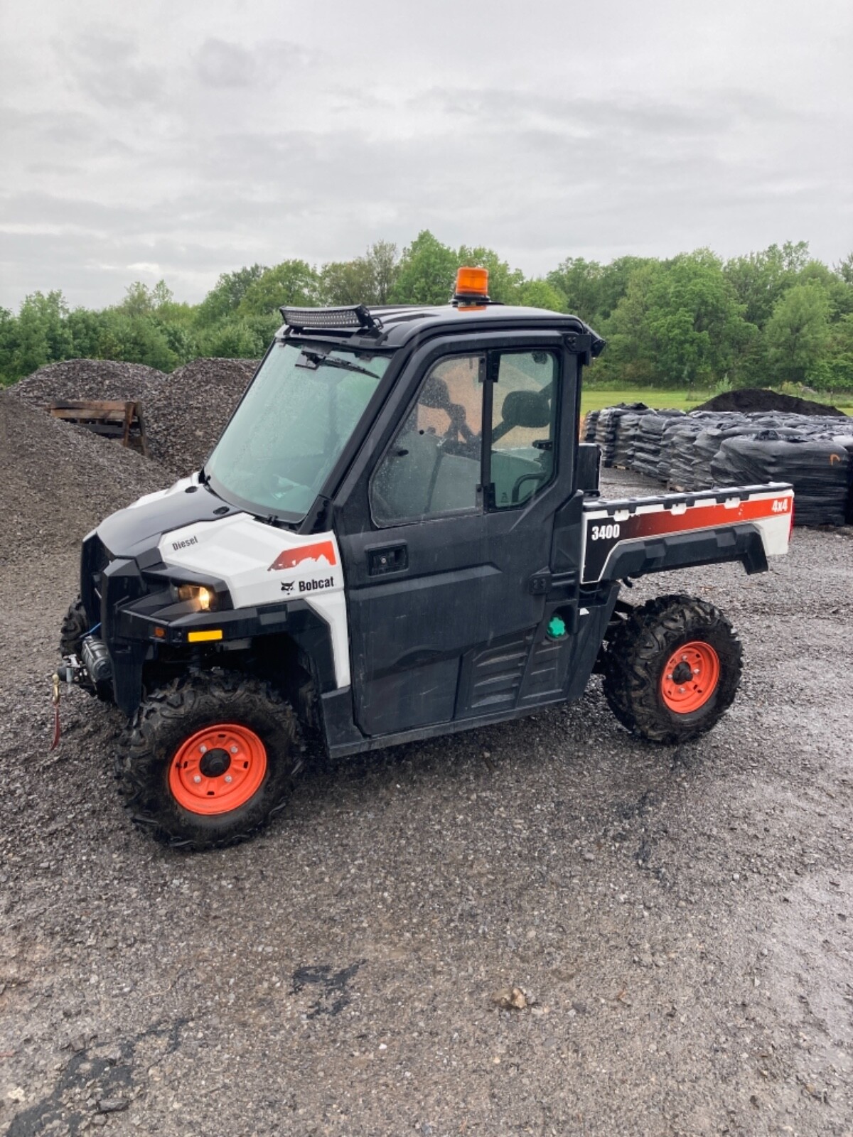 2018 Bobcat 3400 Diesel Utv 4x4 Full Cab Heat, Winch, Dump Bed, Plow
