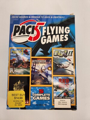 Flying 5 Pack (PC, 2002) Action Flying Simulator Games Search Destroy 