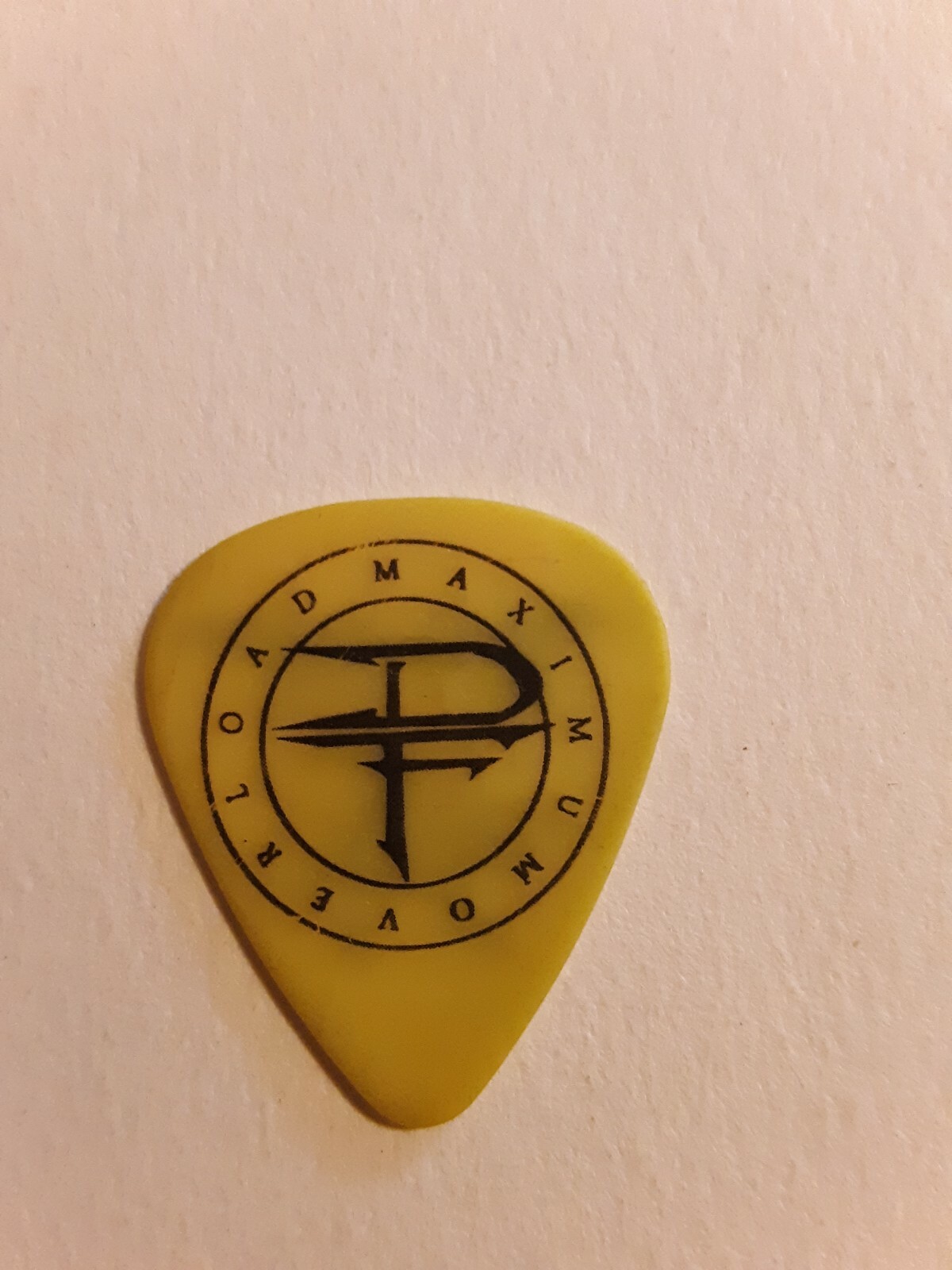 Dragonforce Guitar Pick Yellow Concert Used Frédéric Leclercq