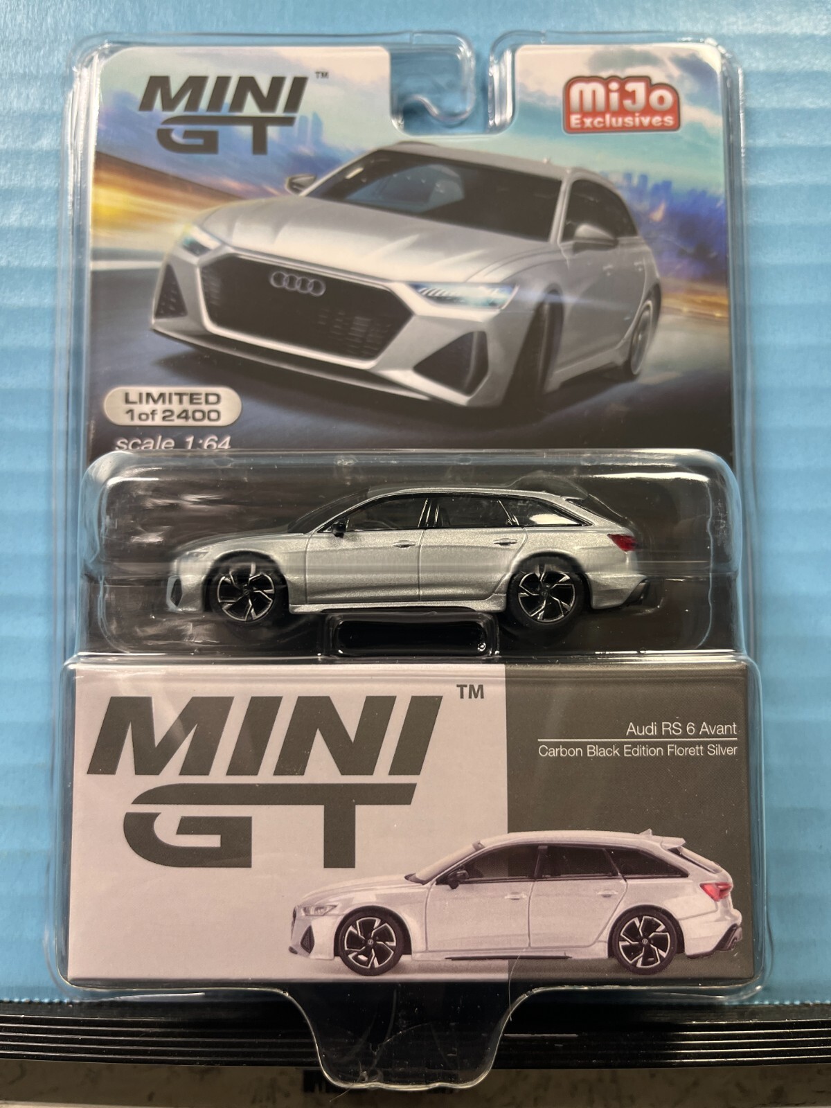 1/64 MINI GT MIJO EXCLUSIVE AUDI RS 6 AVANT CARBON BLACK