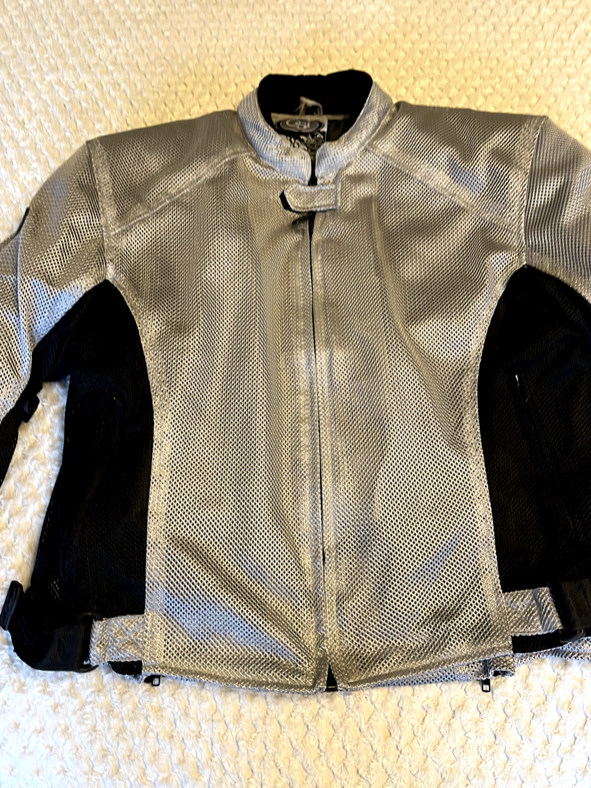 OSi sz XL gray polyester motorcycle jacket w/zip out quilt OSi sz XL gray polyester motorcycle jacket w/zip out quilt