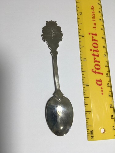 Vintage Jamaica Exquisite EPNS Silver Plate Enamel Pineapple Souvenir Spoon