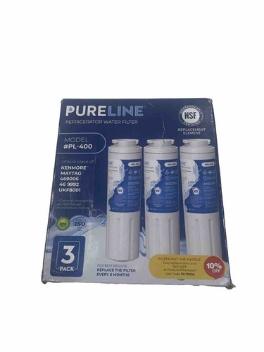 Pureline Refrigerator Water Filter Model PL-400 3 Pack New