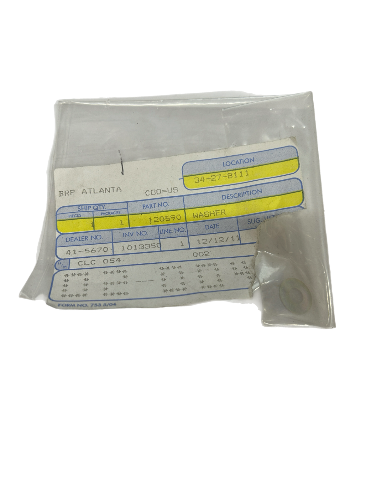 Johnson Evinrude Washer 120590