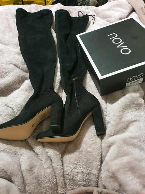 novo thigh high boots