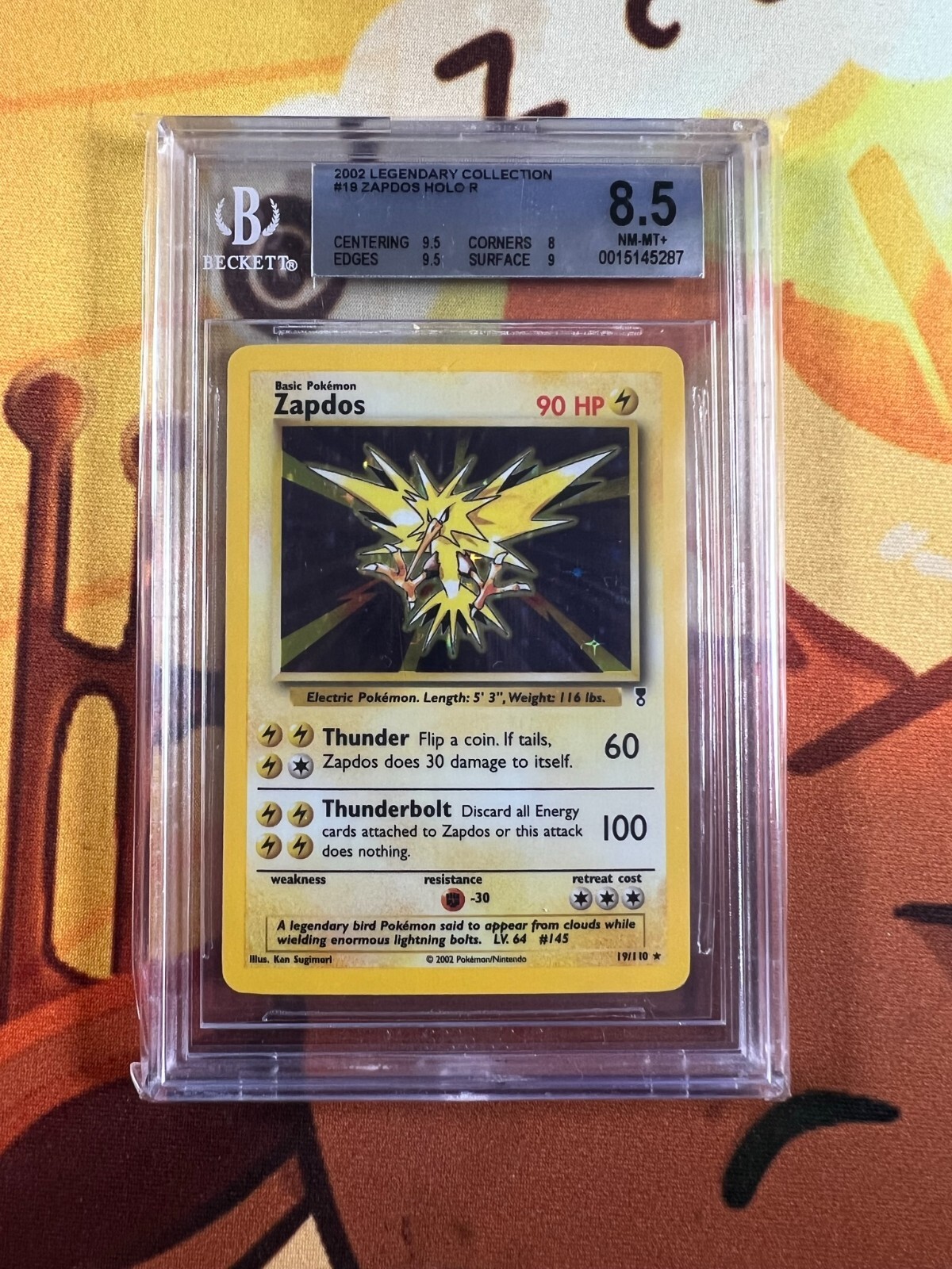 Pokemon TCG 2002 ENGLISH Legendary Collection Zapdos holo Pokemon TCG 2002 ENGLISH Legendary Collection Zapdos holo