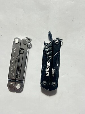 Lot of 2 Mini Multi -Tools - Gerber Dime - Leatherman Micra