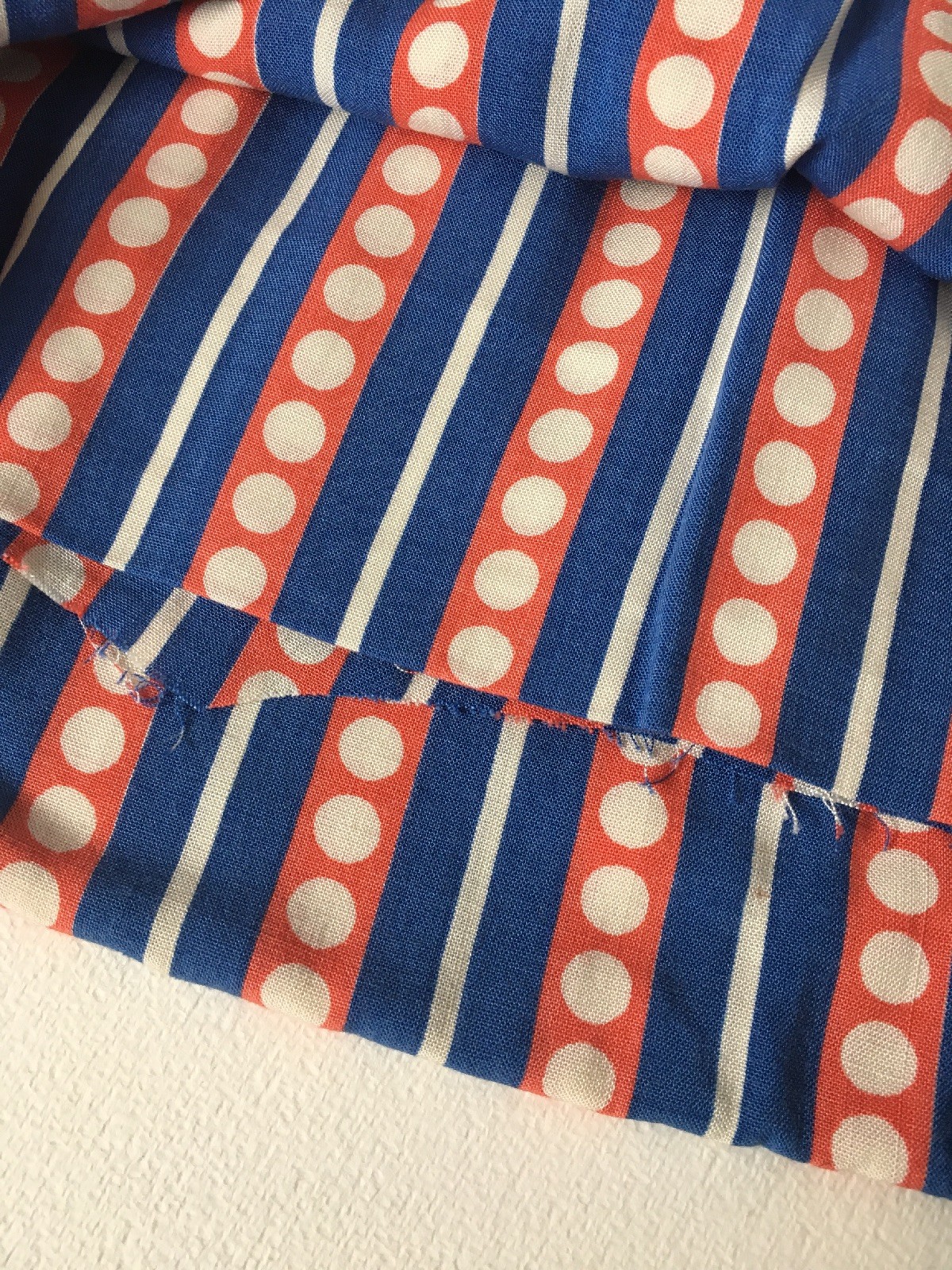 VINTAGE COTTON 1930 1940s 4 1/4 YARDS Vintage Fabric UNUSED BLUE WHITE PINSTRIPE
