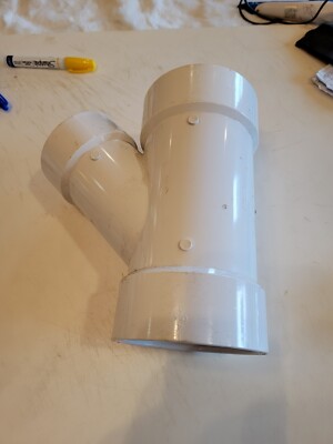 4'' x 4'' x 3'' PVC DWV Wye, Plumbing sch 40 New